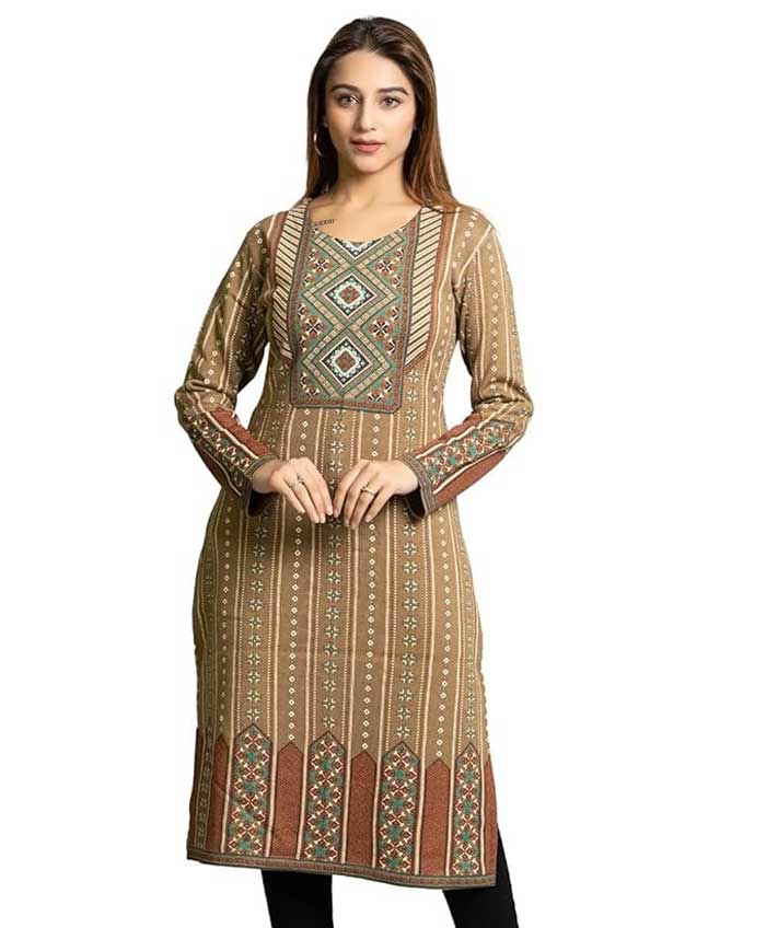 Wear this kurti with jeans in winter, stay comfortable