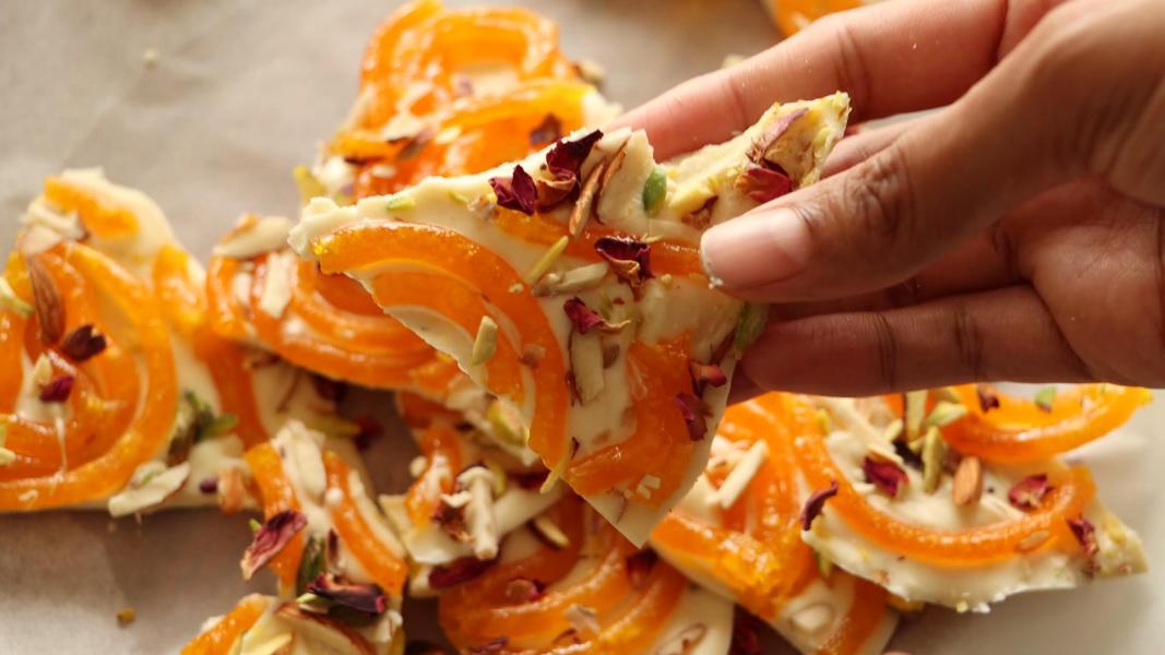 White Chocolate Jalebi Bark