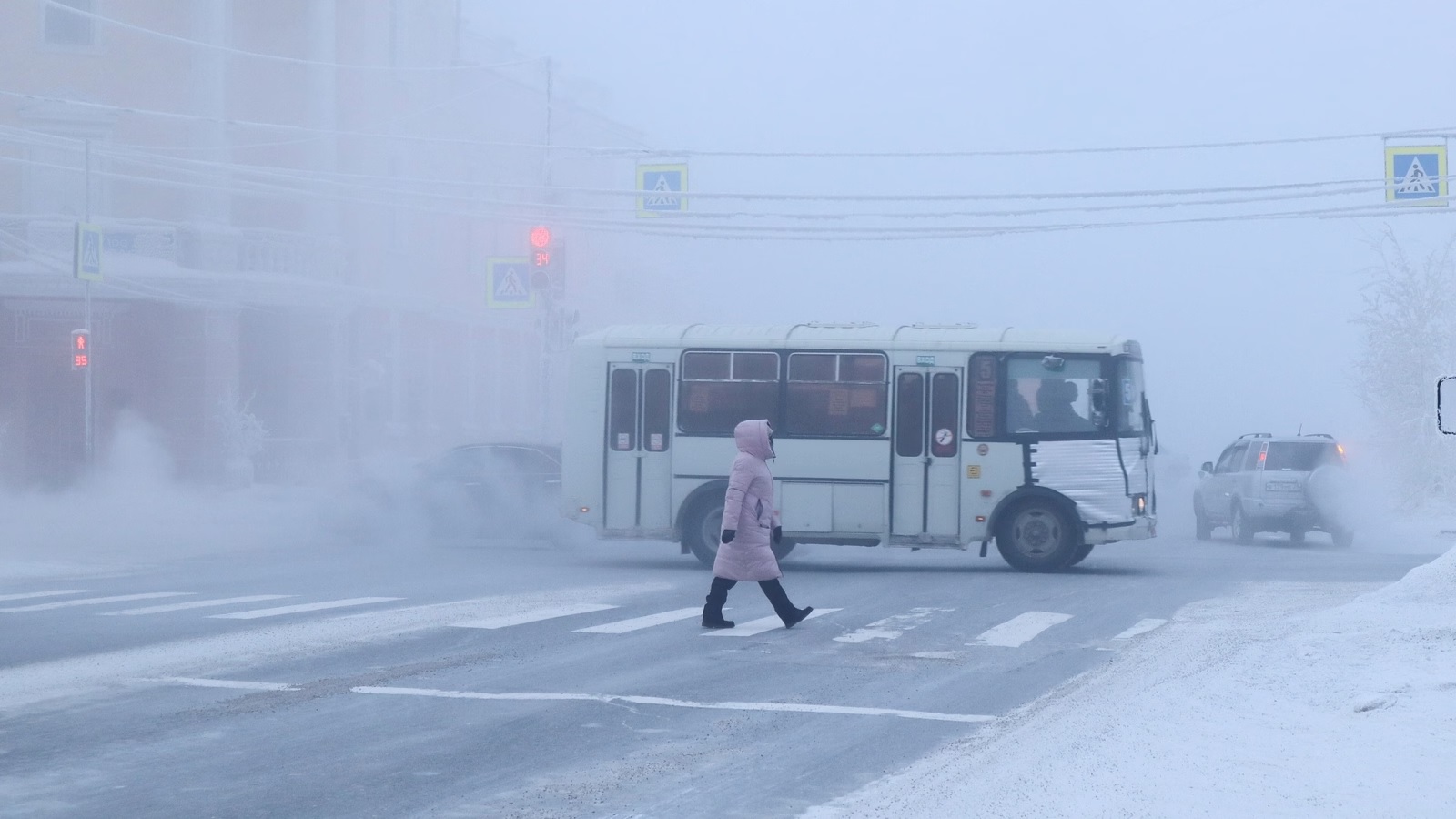 The coldest village in the world, where the temperature reaches -68C degrees.